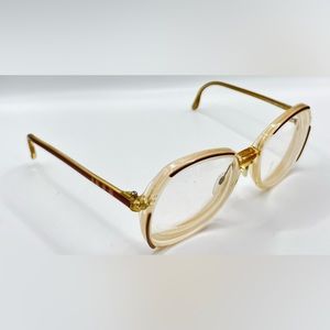 Vintage Franck Olivier 1879 Brown Oval Sunglasses Frames Only